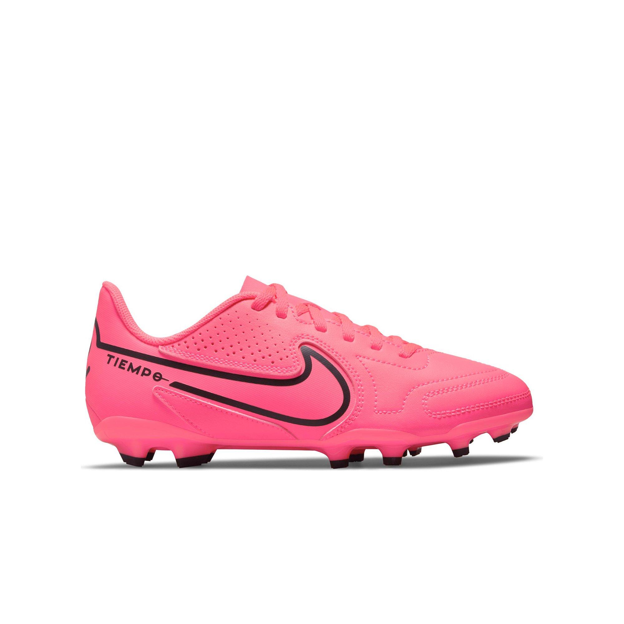 Nike Jr. Tiempo Legend 9 Club FG/MG "Racer Pink/Black" Preschool Kids' Soccer Cleat